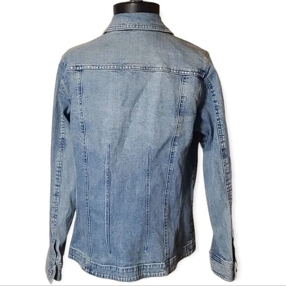 Jean Jacket Laura Ashley Bling Embellished Rhinestone Medium - Picture 4 of 9